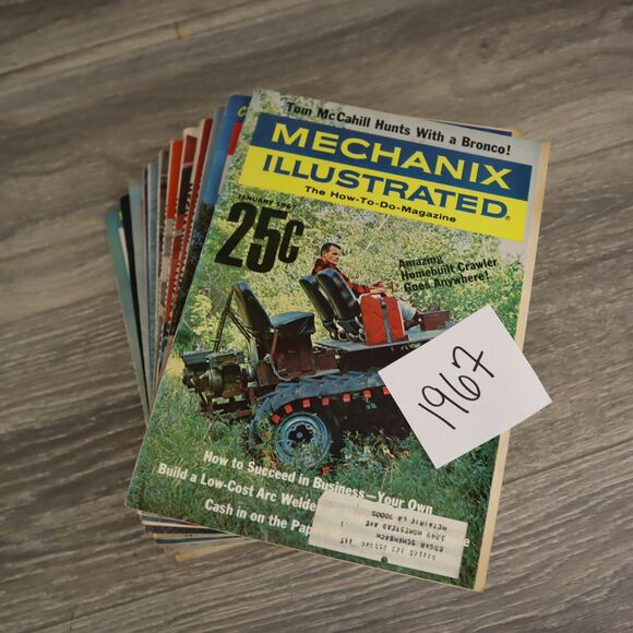 Mechanix Illustrated Magazines 1967's Lot 12 Rare Vintage great ADs - Picture 1 of 12